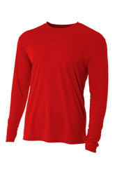 A4 Cooling Performance Long Sleeve Tee - Scarlet - XS